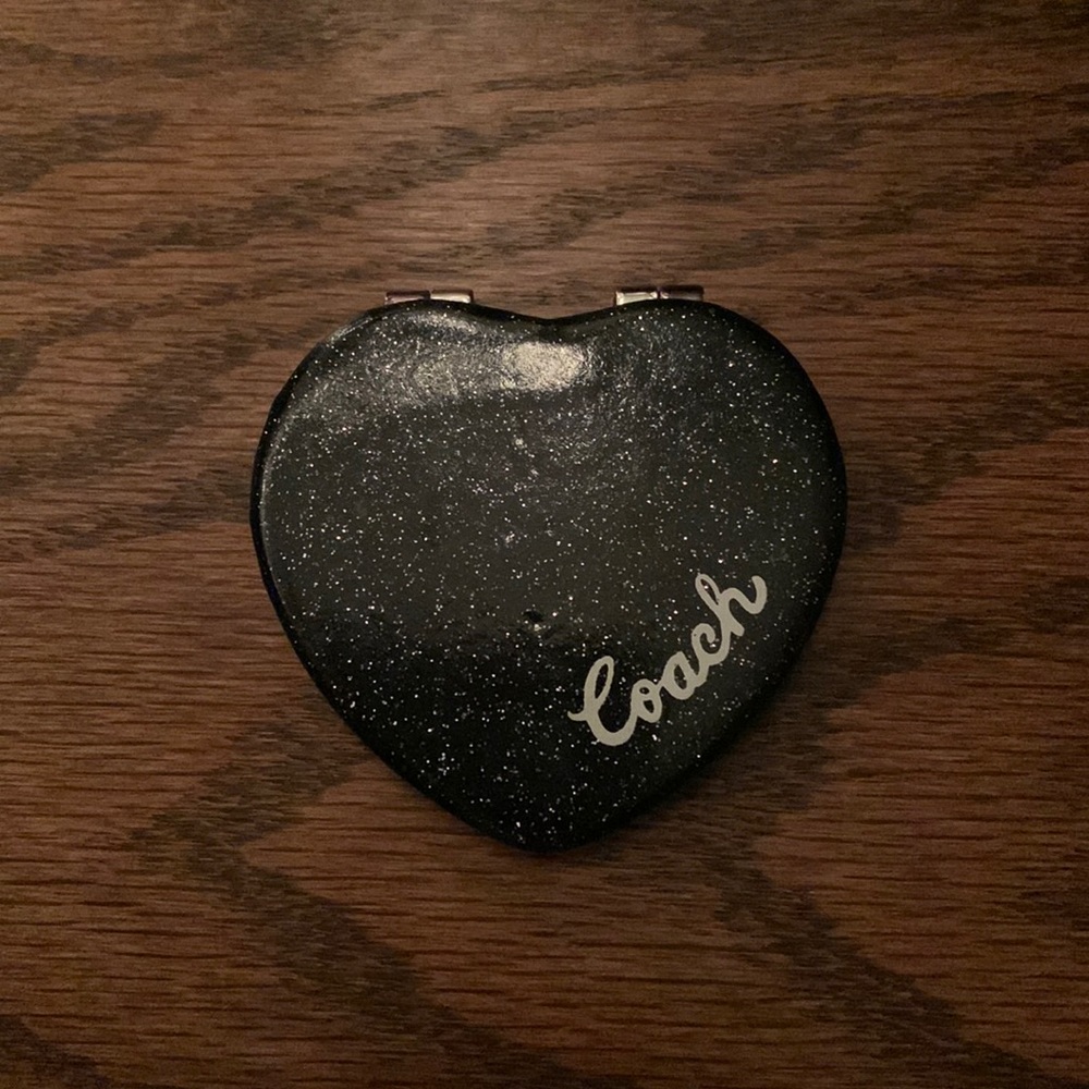 Coach heart shaped compact mirror!!